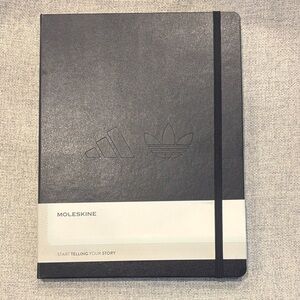 Moleskine Black Notebook with Embossed Adidas Logo